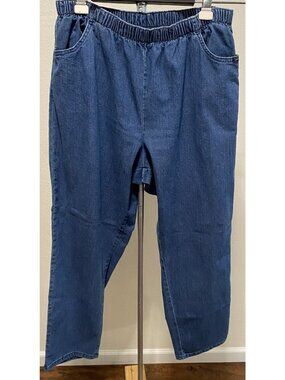 CHIC Womens Womens Size 20P Jeans 33X29 Elastic Waist Pull On Stretchy